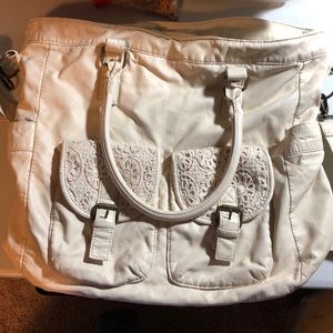 White Crossbody or Shoulder Bag Purse